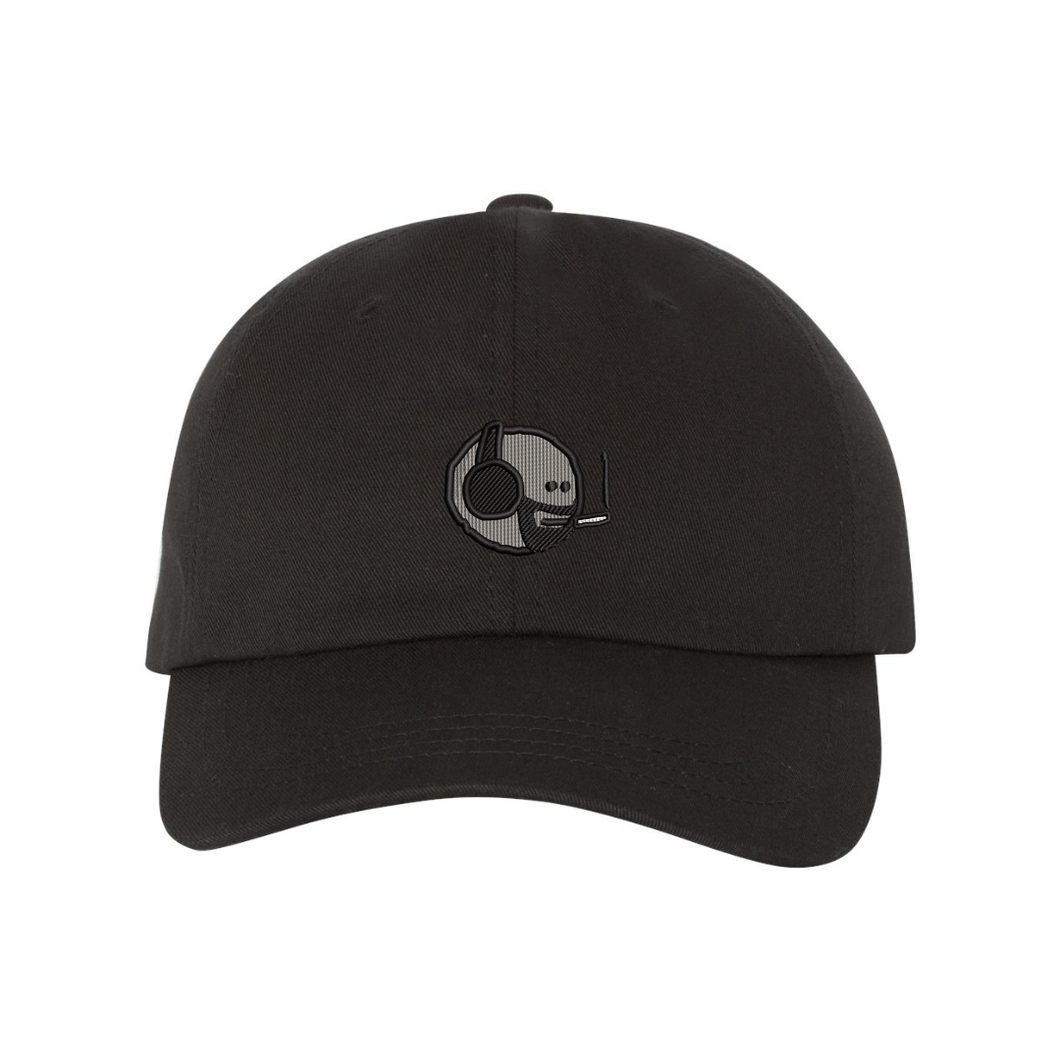 Mfers Bearded Smoking Black Headphones Dad Hat (Choose Hat Color)